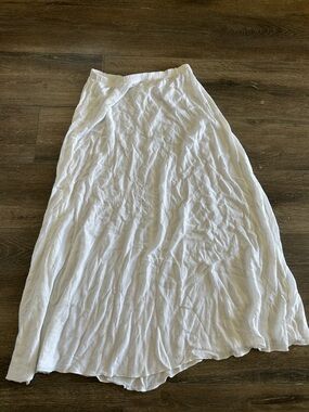 My Beloved White linen MaxiSkirt